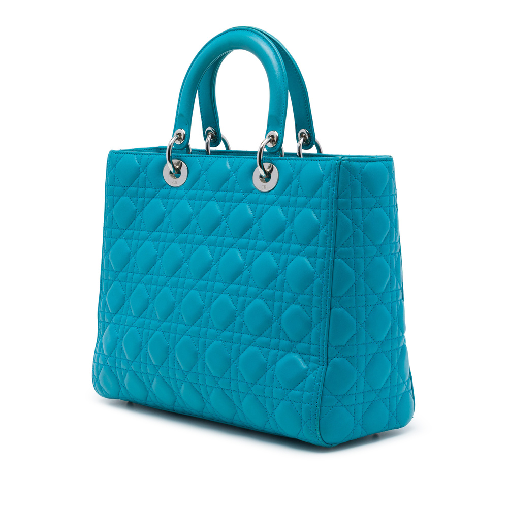 Pre-Loved Dior Large Lambskin Cannage Lady Dior - Picture 2 of 6
